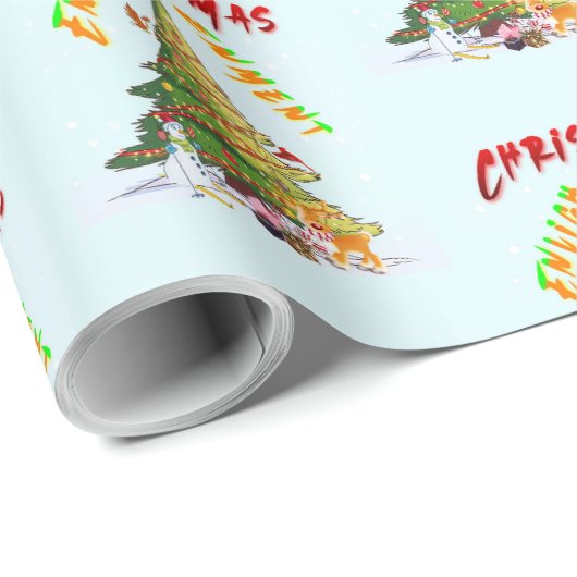 Weihnachts-Erleuchtung Geschenkpapier (Rolleneckpunkt)