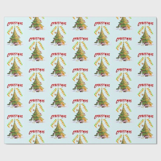 Weihnachts-Erleuchtung Geschenkpapier (Flach)