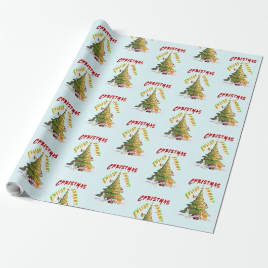 Weihnachts-Erleuchtung Geschenkpapier (Ungerollt)