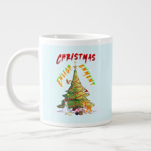 Weihnachts-Erleuchtung Jumbo-Tasse (Links)