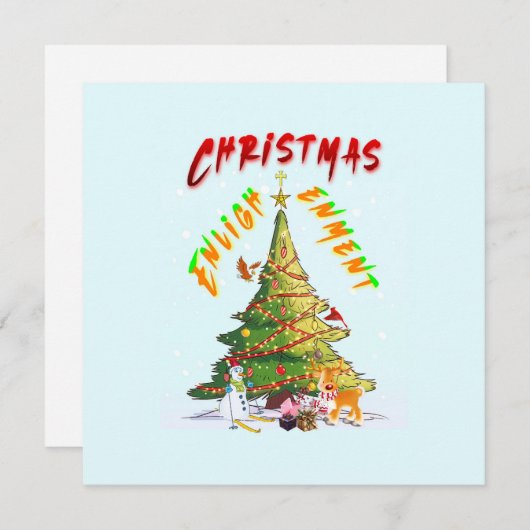 Weihnachts-Erleuchtung Mitteilungskarte (Vorne/Hinten)