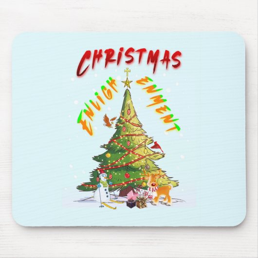 Weihnachts-Erleuchtung Mousepad (Vorne)