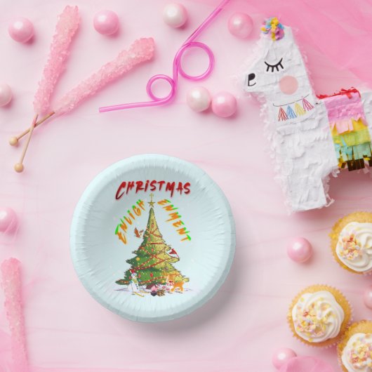 Weihnachts-Erleuchtung Pappteller (Party)