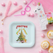 Weihnachts-Erleuchtung Pappteller (Party)