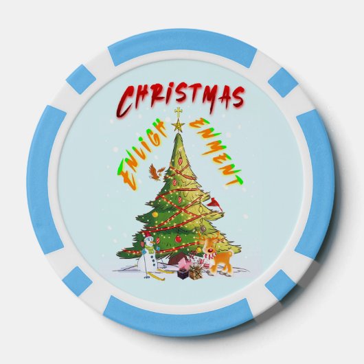 Weihnachts-Erleuchtung Pokerchips (Rückseite)