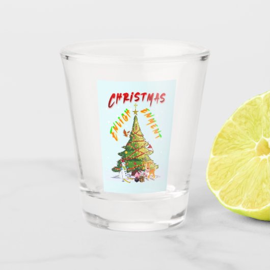Weihnachts-Erleuchtung Schnapsglas (Vorderseite)