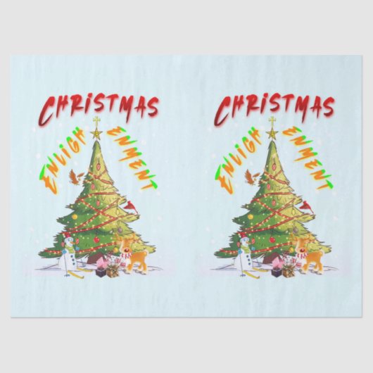 Weihnachts-Erleuchtung Seidenpapier (Vorderseite)