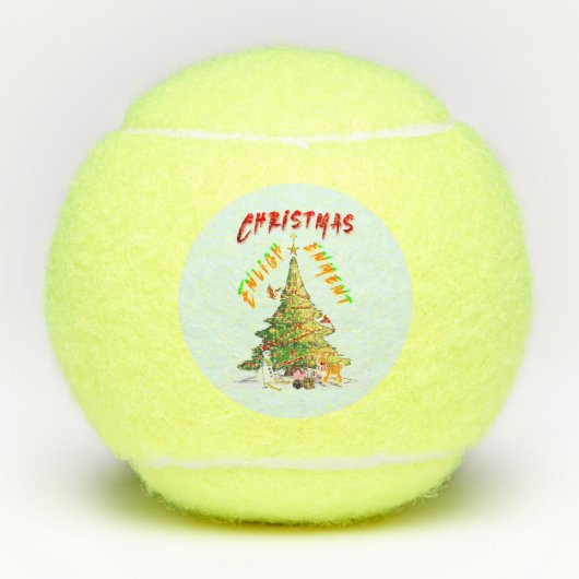 Weihnachts-Erleuchtung Tennisbälle (Vorderseite)