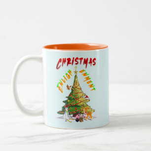 Weihnachts-Erleuchtung Zweifarbige Tasse