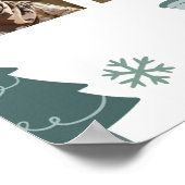 Weihnachts-erstes Jahr Foto Meilenstein-Zeichen Poster (Ecke)