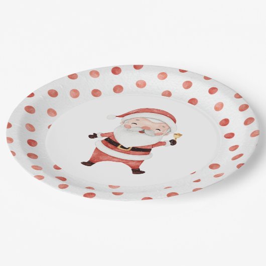 Weihnachts-Erstgeburtstag-Papiertafel Pappteller (Schrägansicht)