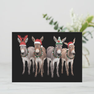 Weihnachts-Esel-Liebhaber-Geschenk Bauernhof Xmas Feiertagskarte