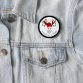 Weihnachts-Essenzielle Arbeiter-Rendite in Gesicht Button (Beispiel)