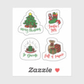 Weihnachts-Etiketten-Sticker-Set Aufkleber (Blatt)
