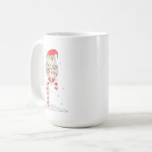 Weihnachts-Eule Kaffeetasse (Vorderseite Links)