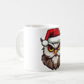 Weihnachts-Eule Kaffeetasse (Vorderseite Links)