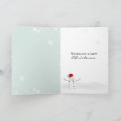 Weihnachts-Eule mit Winterhut Karte (Innenseite)