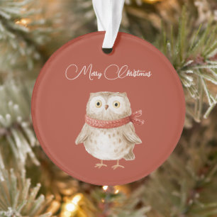 Weihnachts-Eule Rotkehlchen Vogel Ornament