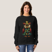 Weihnachts-Eulen-Dekoration Sweatshirt (Vorne ganz)