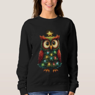 Weihnachts-Eulen-Dekoration Sweatshirt