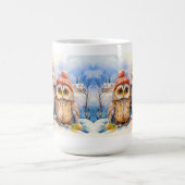 Weihnachts-Eulen Kaffeetasse (Mittel)