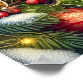 Weihnachts-Eulen-Plakat Poster (Ecke)