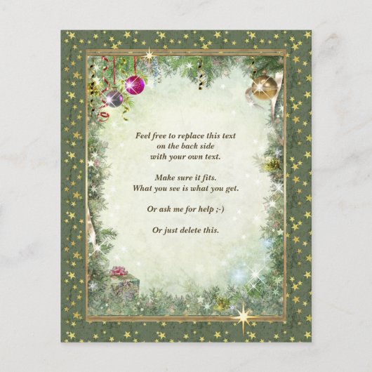 Weihnachts-Event-Flyer mit Ihrem Text Flyer (Hinten)