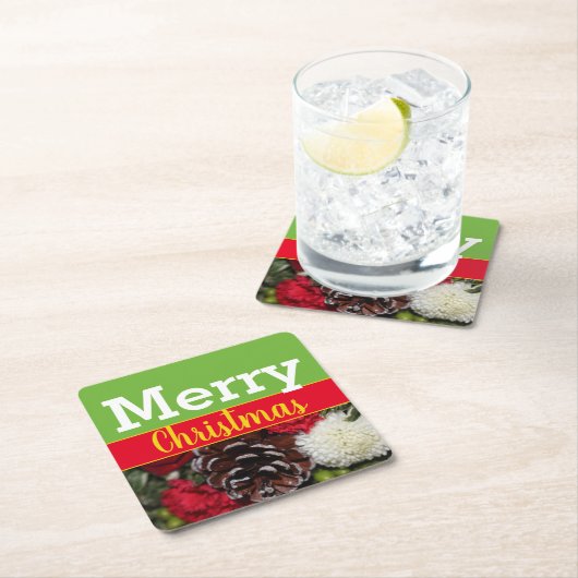 Weihnachts-Event-Paper-Untersetzer Rechteckiger Pappuntersetzer (Vor Ort)