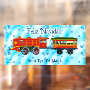 Weihnachts-Express - Feliz Navidad Fensteraufkleber