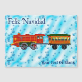 Weihnachts-Express - Feliz Navidad Magnetkarte (Vorderseite)
