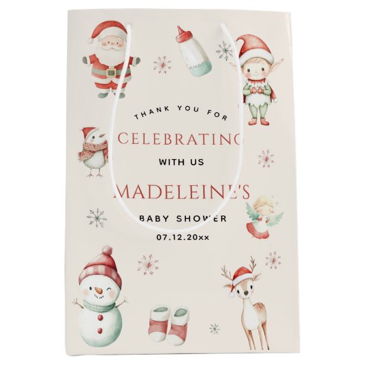 Weihnachts-Express-Lieferung Kinderdusche von Nort Mittlere Geschenktüte (Vorderseite)