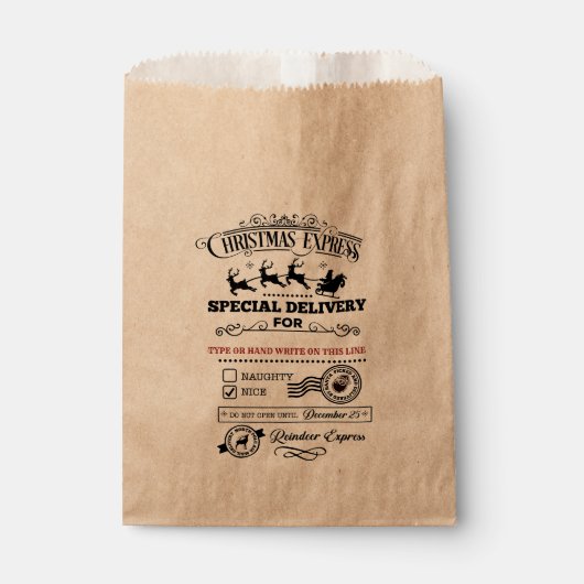 Weihnachts-Express-Sonderlieferung NICE-Leckerei Geschenktütchen (Vorderseite)
