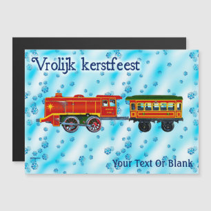 Weihnachts-Express - Vrolijk-Kerstest Magnetkarte