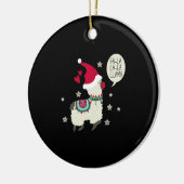 Weihnachts-Fa la la Lama-Geschenk Keramik Ornament (Links)