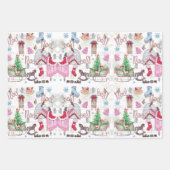 Weihnachts Fairy Tale Hand gemalt Aquarell Geschenkpapier Set (Vorderseite)