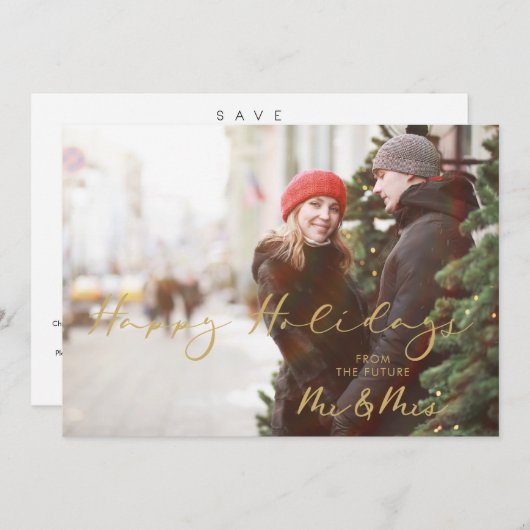 Weihnachts-Fake Golden Future Mr. & Mrs. Christmas (Vorne/Hinten)