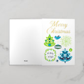 Weihnachts-Faltenfoil-Weihnachtskarte (Äußere Ablage)