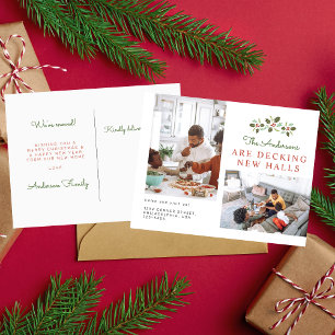 Weihnachts-Familie Decke neue Hallen Foto bewegen Ankündigungspostkarte