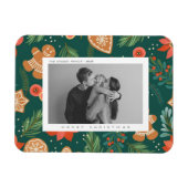 Weihnachts Familie Foto froh Magnet (Horizontal)
