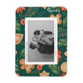 Weihnachts Familie Foto froh Magnet (Vertikal)