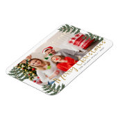Weihnachts Familie Foto froh Magnet (Linke Seite)