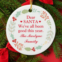 Weihnachts-Familie Foto Wreath Santa Bee Gut