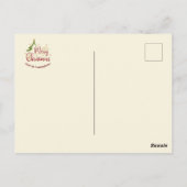 Weihnachts-Familie Word Cloud Custom einzigartig Postkarte (Rückseite)