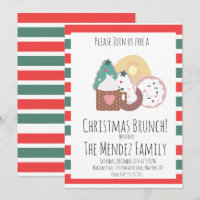 Weihnachts-Familien-Brunch-Pfannkuchen-Kekse-Donut