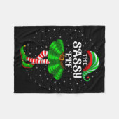 Weihnachts-Familien-Matching Frauen Mädchen Mutter Fleecedecke (Vorderseite (Horizontal))