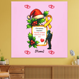 Weihnachts-Familien-Matching für Militär – "Christ Leinwanddruck