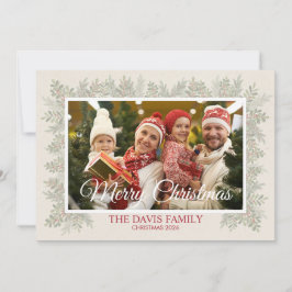 Weihnachts-Familienfoto-Karte (anpassbar) Feiertagskarte