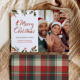 Weihnachts-Familienfoto-Karte Feiertagskarte