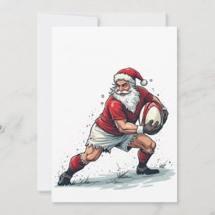 Weihnachts Fantasy Football Spiel Weihnachtsmann Einladung
