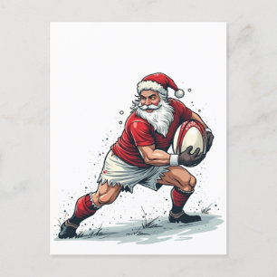Weihnachts Fantasy Football Spiel Weihnachtsmann Feiertagspostkarte